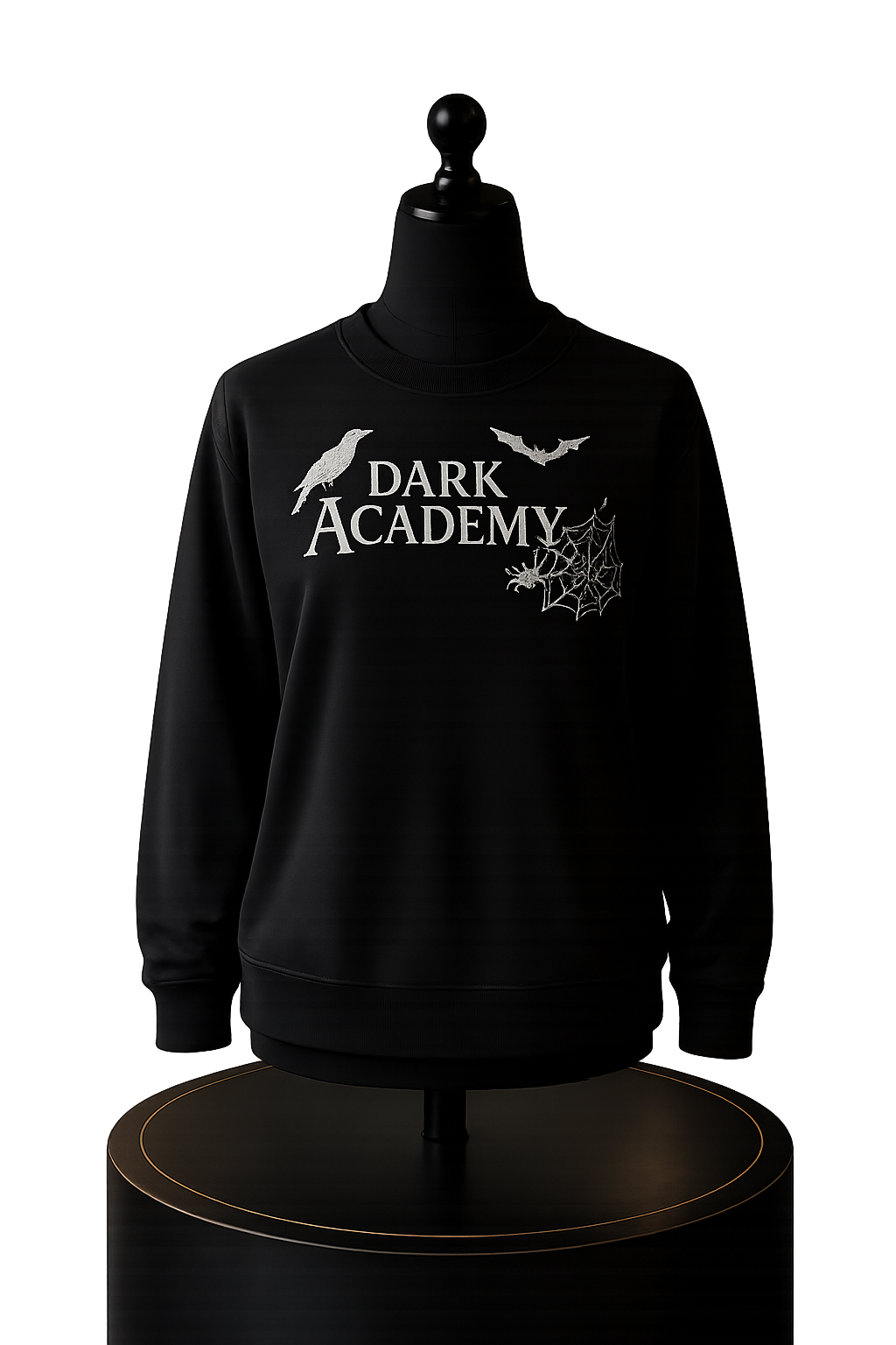 Sweat Dark Academy présenté sur mannequin