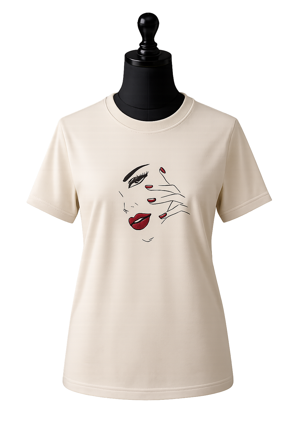 T-shirt Portrait présenté sur mannequin